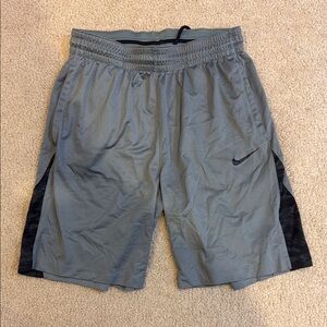 Nike Gray and Black Athletic Shorts Lightweight Moisture-Wicking